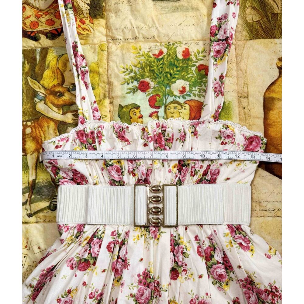 Liz Lisa Halter Neck Floral Belted Dress Jfashion Latte Gyaru Himekaji Coquette - Picture 8 of 16